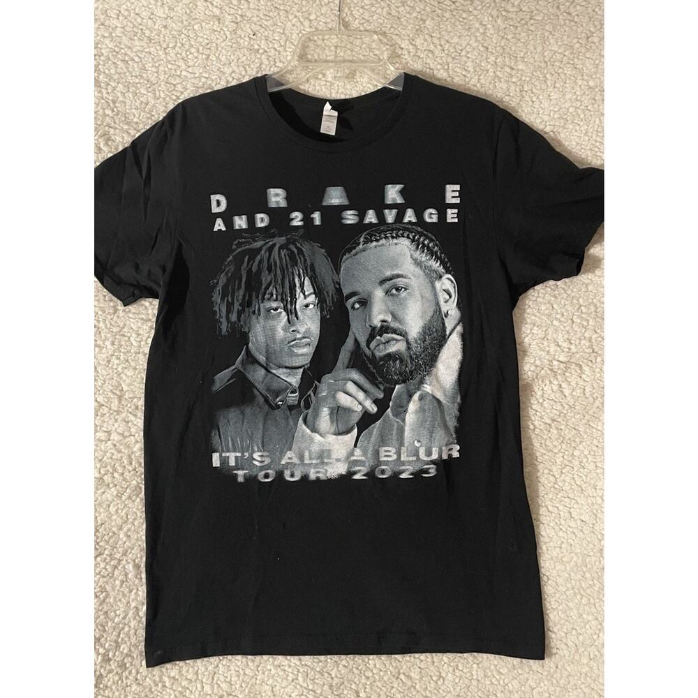 Drake x 21 Savage Tour T Shirt All A Blur Rap Concert Tour Mens Large Hip Hop M